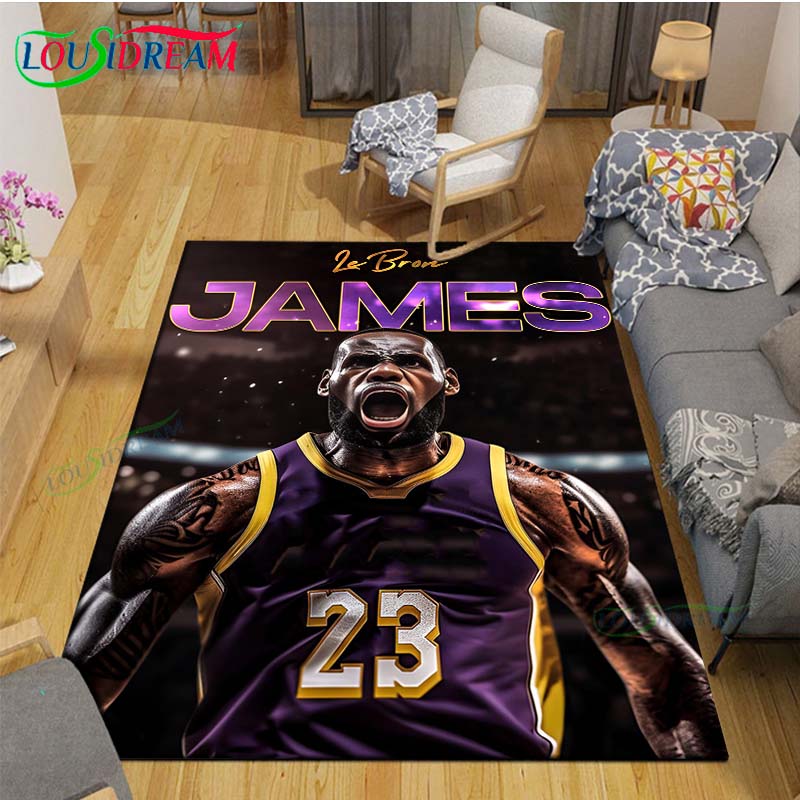 Badminton Zone - Gwiazda koszykówki L-LeBron J-James K-Kobe Dywan