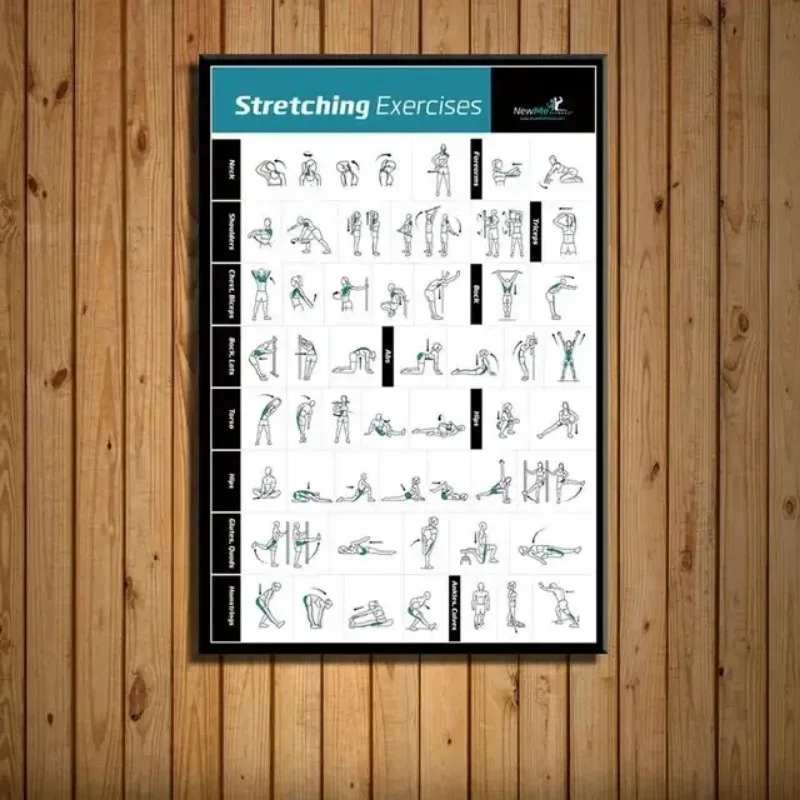 Badminton Poster - Tablica Treningowa Ćwiczeń Ciała Siłownia Fitness