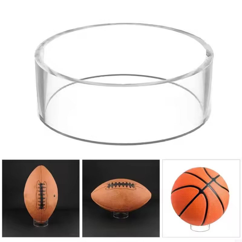 Badminton Zone - Akrylowy stojak na piłki, przezroczysty okrągły