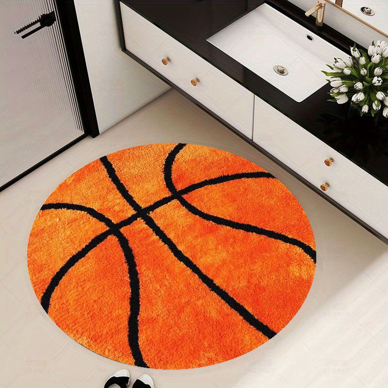 Badminton Zone - Okrągły dywan z flaneli z motywem
