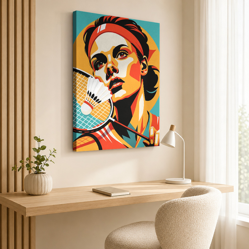 Portret gracza badmintona w ra – Badminton Poster recenzja i cena