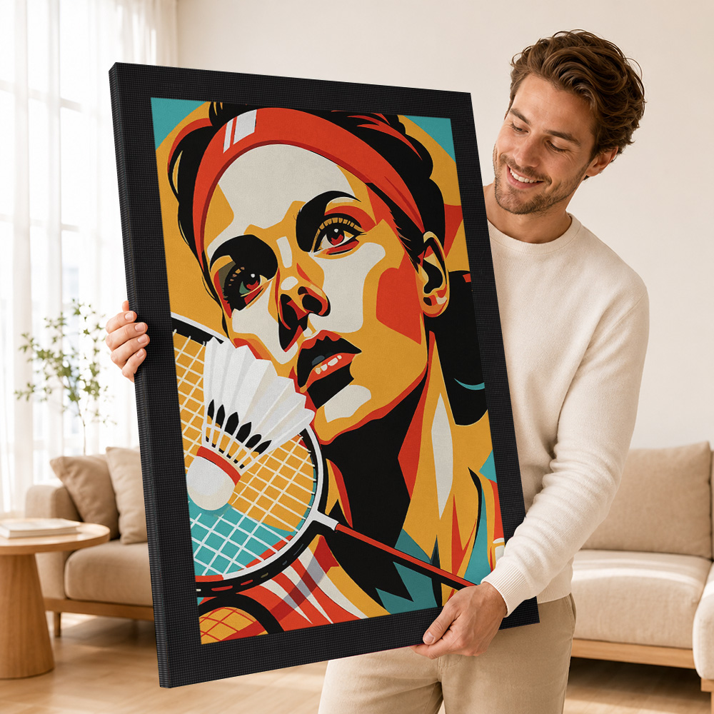 Portret gracza badmintona w ra – Badminton Poster recenzja i cena