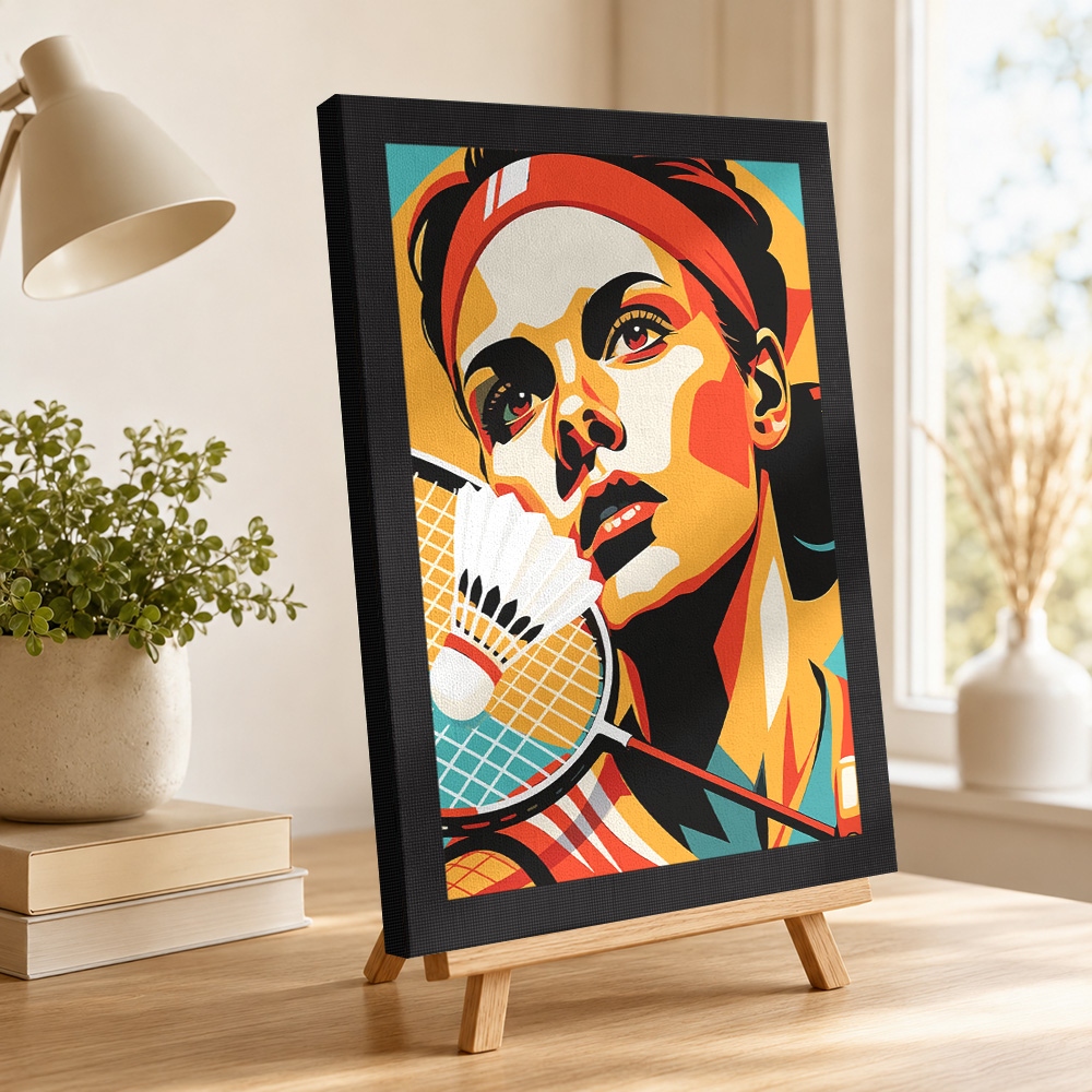 Portret gracza badmintona w ra – Badminton Poster recenzja i cena