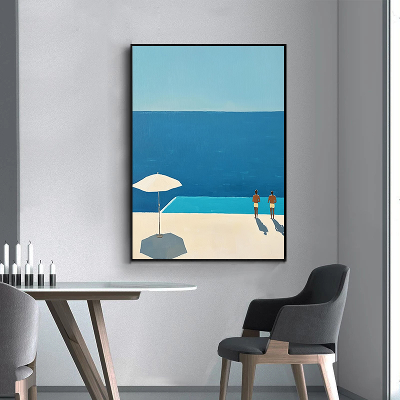 Minimalistyczny Plażowy Dzień  – Badminton Poster recenzja i cena