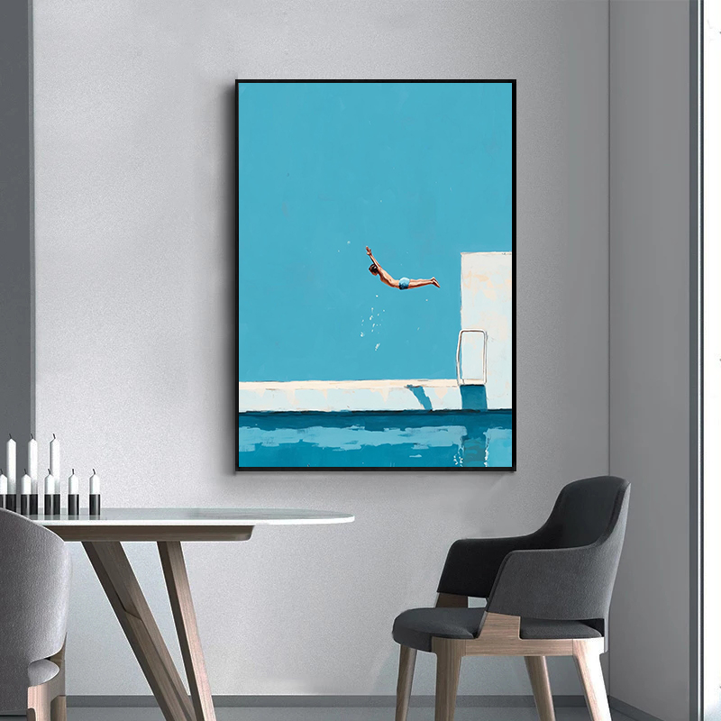 Minimalistyczny Plażowy Dzień  – Badminton Poster recenzja i cena