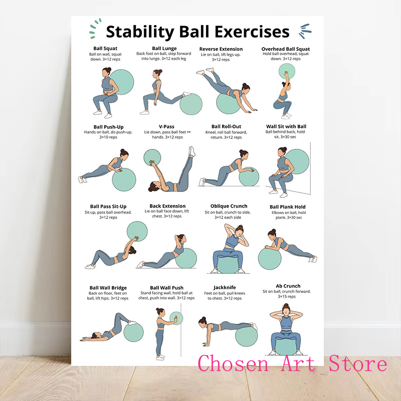 Plakat z harmonogramem ćwiczeń – Badminton Poster recenzja i cena