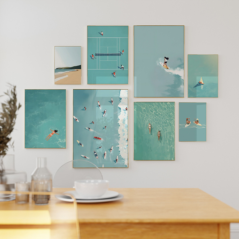 Nordic Summer Girl Swimming Po – Badminton Poster recenzja i cena