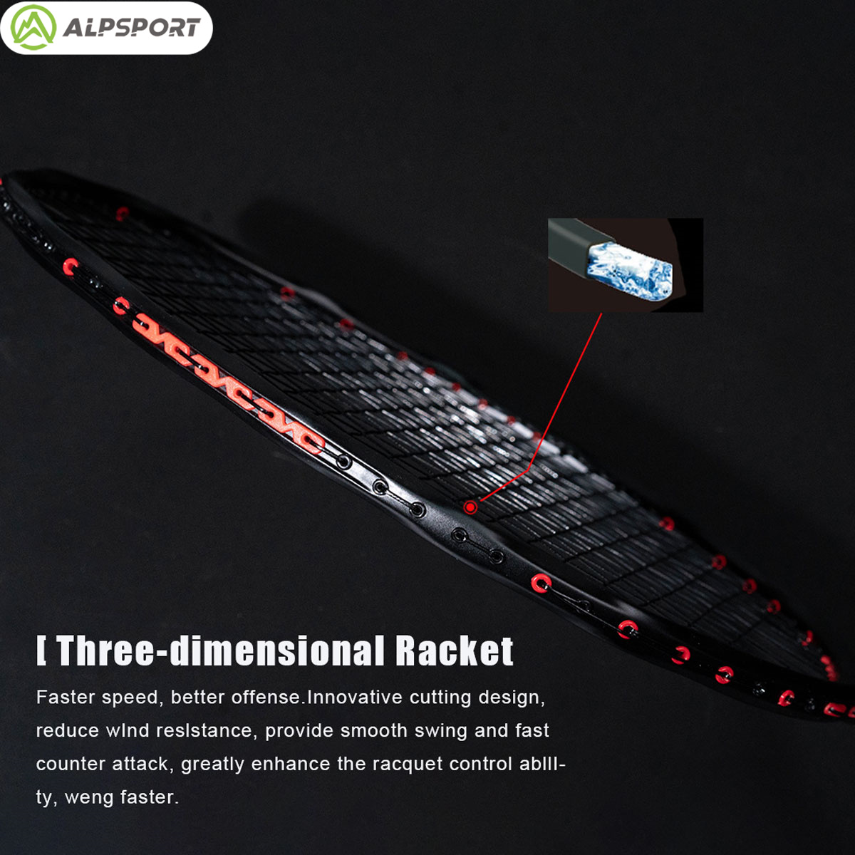 Alpsport MH-V5 5U 75g Faliste  – Badminton Raket recenzja i cena