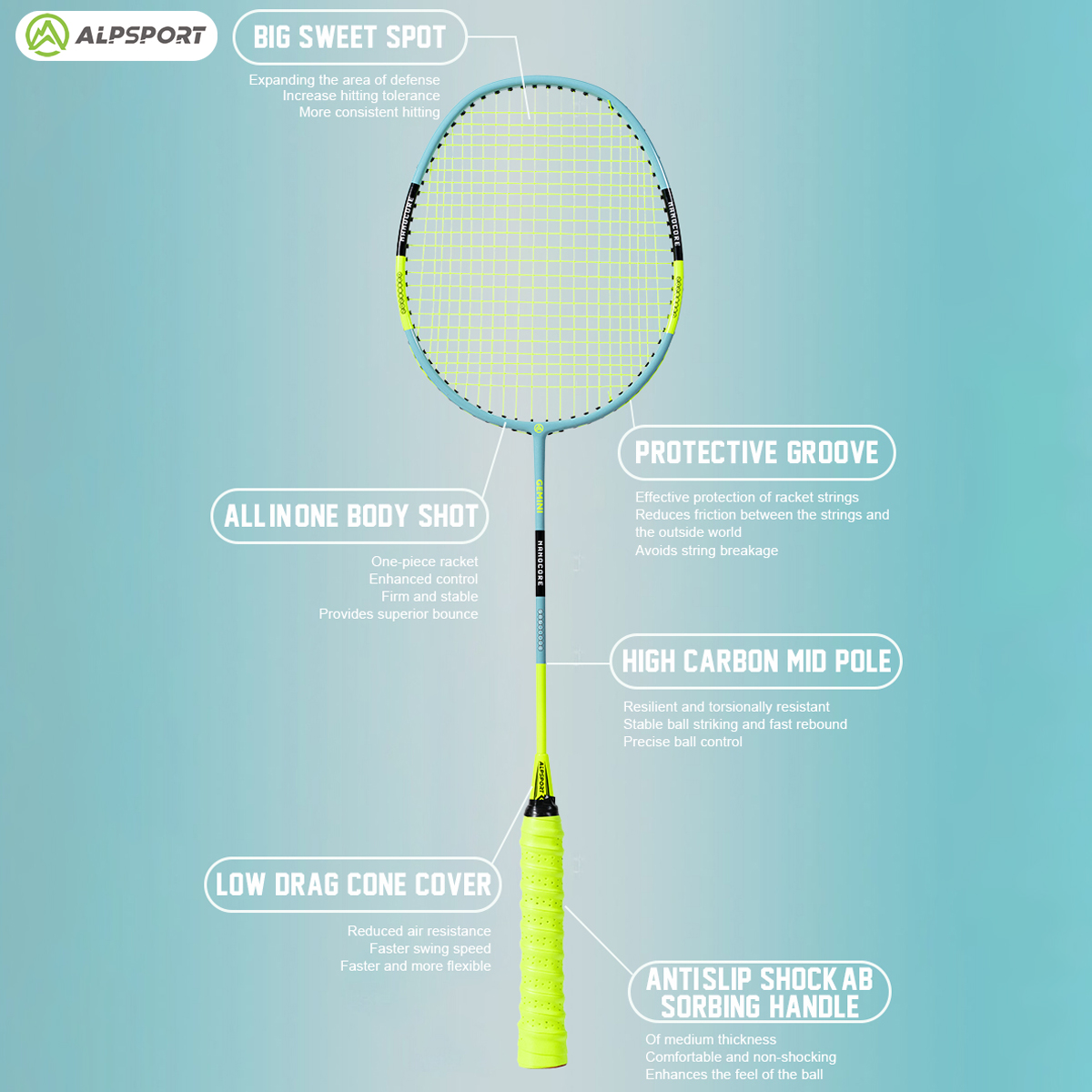 ALP SZZ Profesjonalna rakieta  – Badminton Raket recenzja i cena