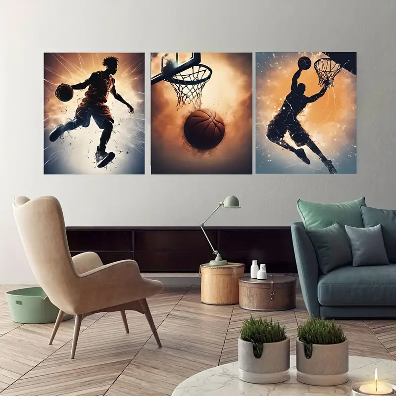 3szt Koszykówka Wall Art Pose  – Badminton Zone recenzja i cena