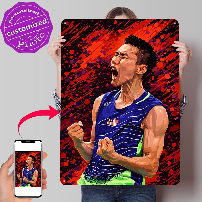 Plakat z teksturą drukowaną w  – Badminton Poster recenzja i cena