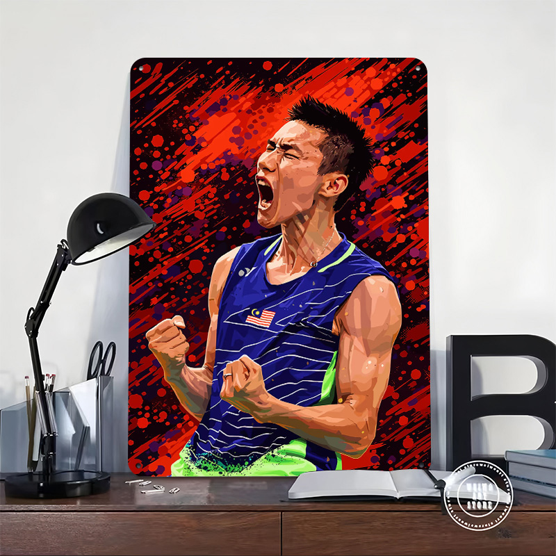 Plakat z teksturą drukowaną w  – Badminton Poster recenzja i cena