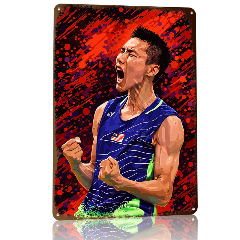 Plakat z teksturą drukowaną w  – Badminton Poster recenzja i cena