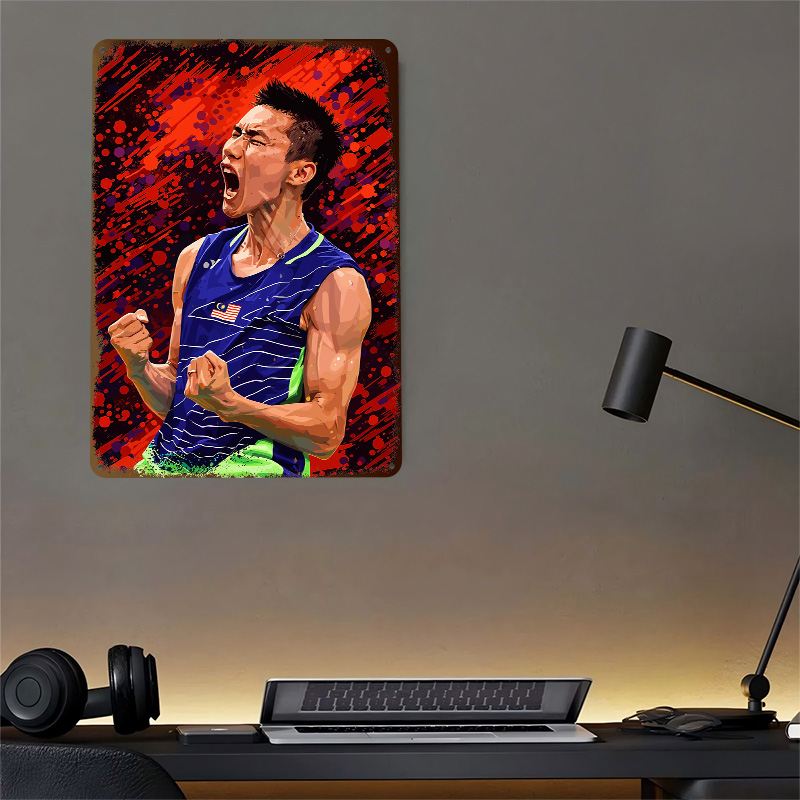 Plakat z teksturą drukowaną w  – Badminton Poster recenzja i cena